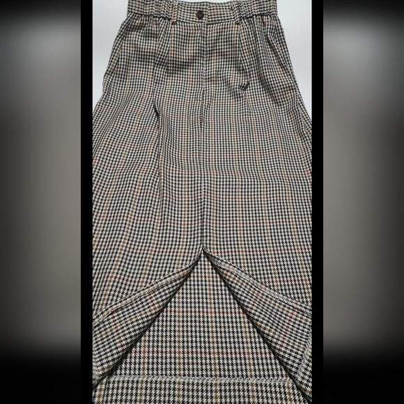 Vintage F Stop Houndstooth A-Line Maxi Skirt Size 12 - Picture 8 of 9